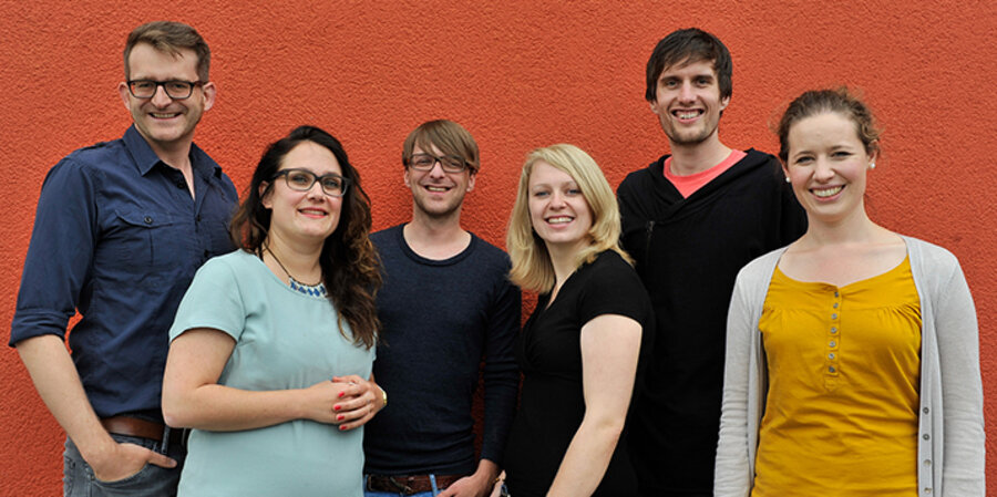 Die sechs Zentral-Evangelisten (v.l.): Jo Böker, Tilli Linz, Tobi Schöll, Katharina Haubold, Kai Günther und Julia Garschagen. Foto: Jesushouse