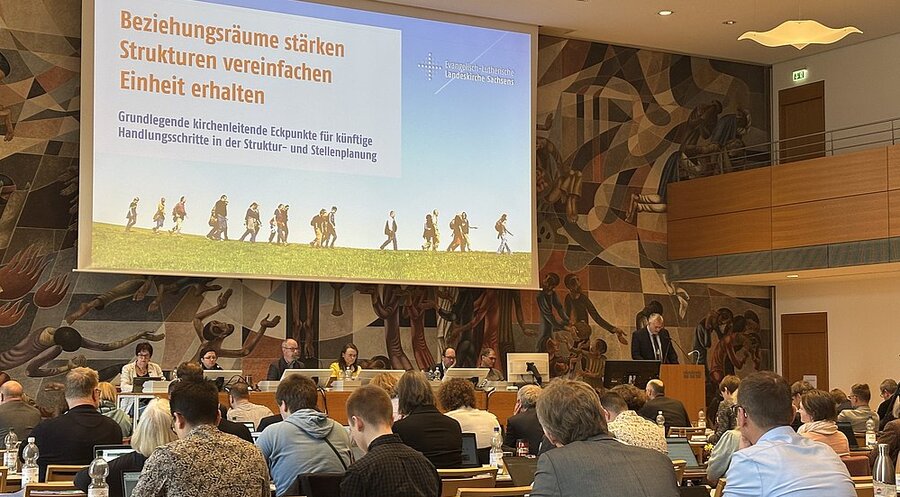 Die vorherige Landessynode bei ihrer letzten Tagung – die neue Synode wird die Strukturreform maßgeblich mitbestimmen. Foto: IDEA/Alexandra Weber