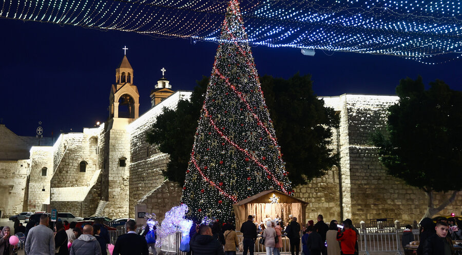 Bethlehem zur Weihnachtszeit im vergangenen Jahr. Foto: picture alliance / NurPhoto | Jakub Porzycki