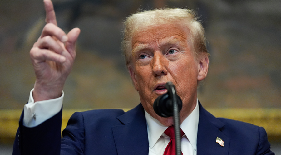 Donald Trump ist seit dem 20. Januar US-Präsident. Foto: picture alliance/ASSOCIATED PRESS/Julia Demaree Nikhinson