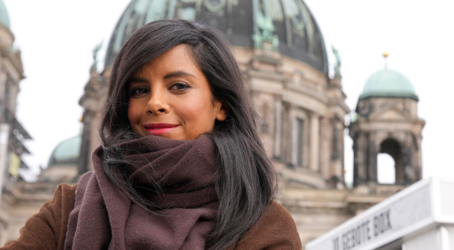 Durch die Sendung führt die Schauspielerin Collien Ulmen-Fernandes. Foto: ZDF/Alexander Hein