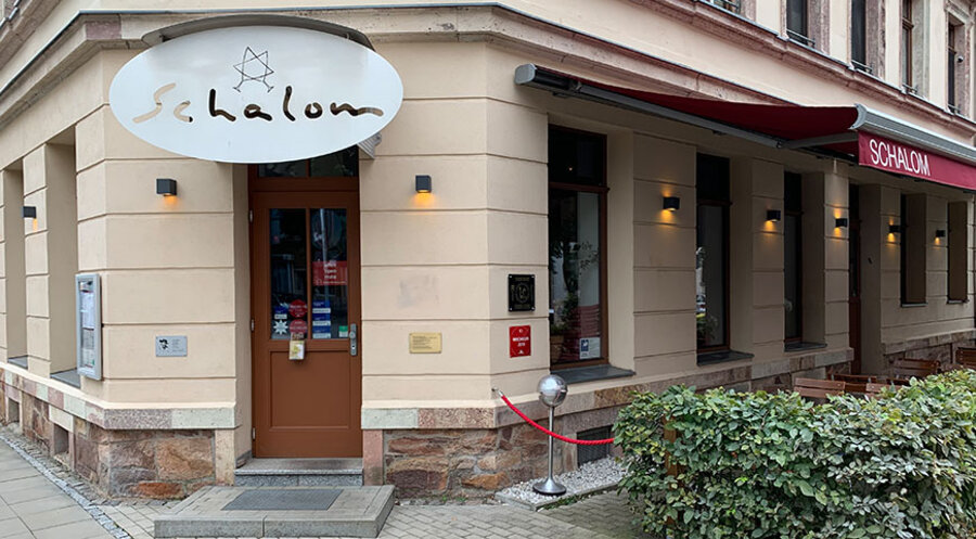 Das jüdische Restaurant „Schalom“ in Chemnitz. Foto: Uwe Dziuballa
