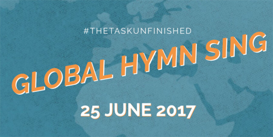 Teilnehmende Gemeinden können sich im Internet unter www.globalhymnsing.com oder www.omf.de registrieren. Screenshot: www.globalhymnsing.com