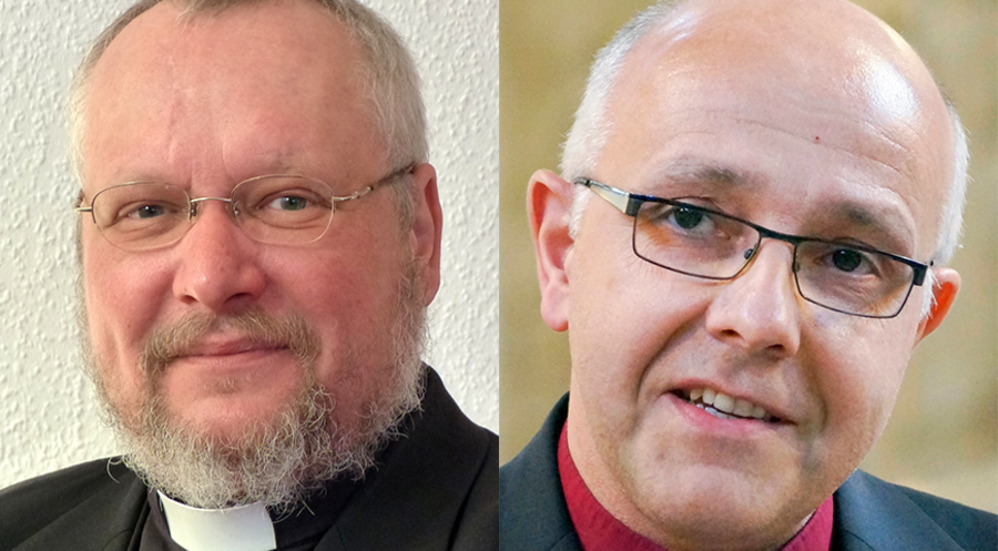 Äußern sich in einem Pro und Kontra: Pastor Jürgen Stolze (li.) von der Evangelisch-methodistischen Kirche in Deutschland (EmK) und der Bischof der Selbständigen Evangelisch-Lutherischen Kirche (SELK), Hans-Jörg Voigt. Fotos: EmK/SELK