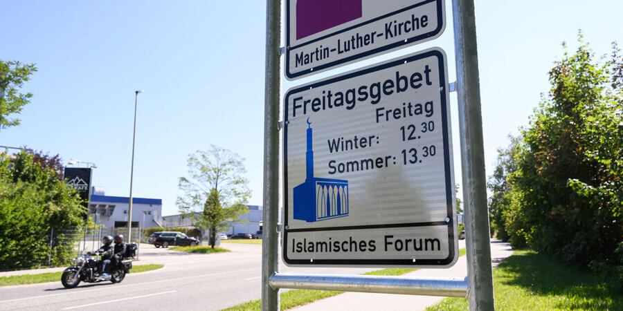 Das neue Schild in Penzberg.