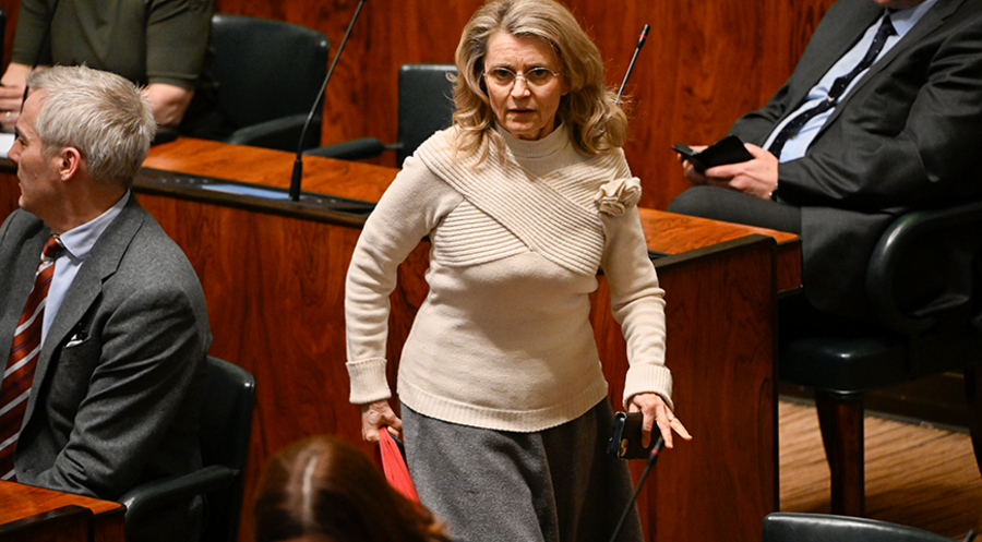 Wegen „Hassrede“ zu Geldstrafe verurteilt: Die frühere finnische Innenministerin Päivi Räsänen. Foto: picture alliance/Lehtikuva/Antti Aimo-Koivisto
