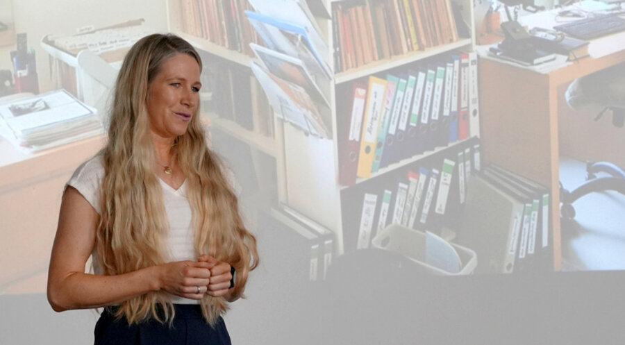 Die Fernsehmoderatorin und Buchautorin Tabitha Bühne beim VEB-Jubiläum. Foto: VEB