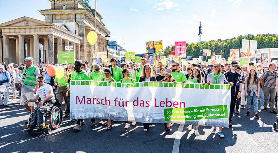Der „Marsch für das Leben” fand in Berlin (Bild), sowie parallel in Köln statt. Foto: IDEA/Markus Pletz