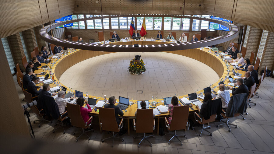 Der Tagungssaal des Landtags in Vaduz. 