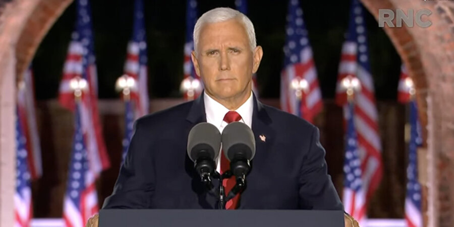 US-Vizepräsident Mike Pence betonte, US-Präsident Donald Trump setze sich für den Lebensschutz ein. Screenshot: RNC