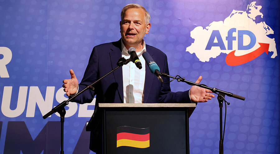 Will Ministerpräsident von Mecklenburg-Vorpommern werden: Der AfD-Bundestagsabgeordnete Leif-Erik Holm. Foto: picture alliance/dpa|Bernd Wüstneck