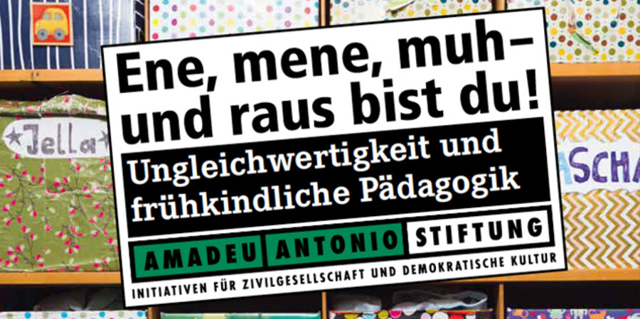 Die umstrittene 60-seitige Broschüre „Ene, mene, muh – und raus bist du!“ der Amadeu Antonio Stiftung. Grafik: Amadeu Antonio Stiftung