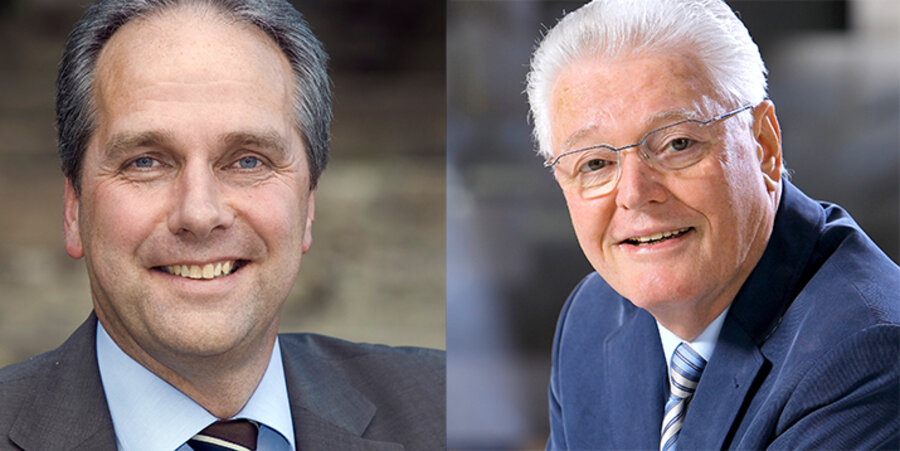 v. l.: Der Vorsitzende der Deutschen Evangelischen Allianz, Pfarrer Michael Diener, und der frühere ProChrist-Hauptredner Ulrich Parzany. Fotos: idea/kairospress, proChrist