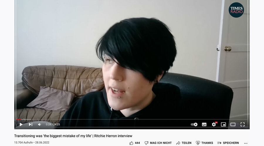 Ritche Herron erzählte im Interview mit dem britischen Radiosender Times Radio seine Geschichte. Screenshot: YouTube/Times Radio
