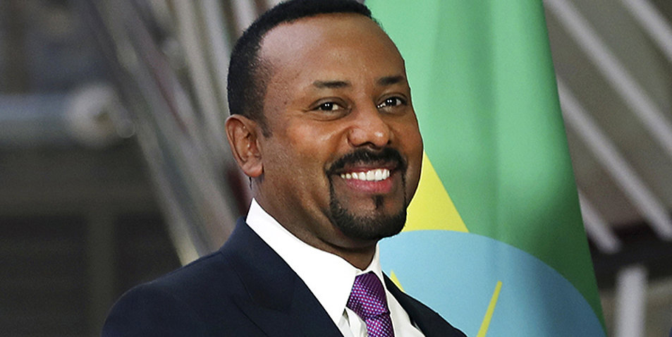 Der christliche äthiopische Premierminister Abiy Ahmed (Addis Abeba) erhält den Friedensnobelpreis 2019. Foto: picture-alliance/AP Photo