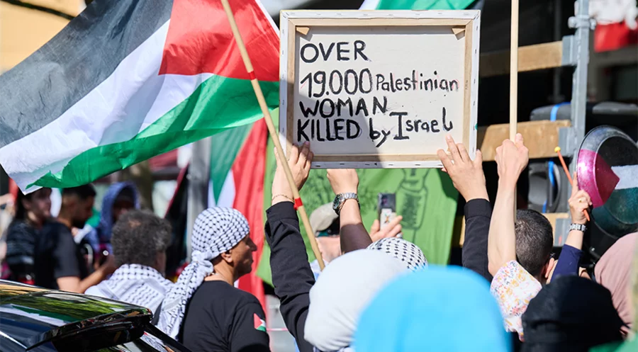 Eine Mitte Juli durchgeführte Anti-Israel Demonstration in Berlin. Foto: picture alliance/dpa/Annette Riedl
