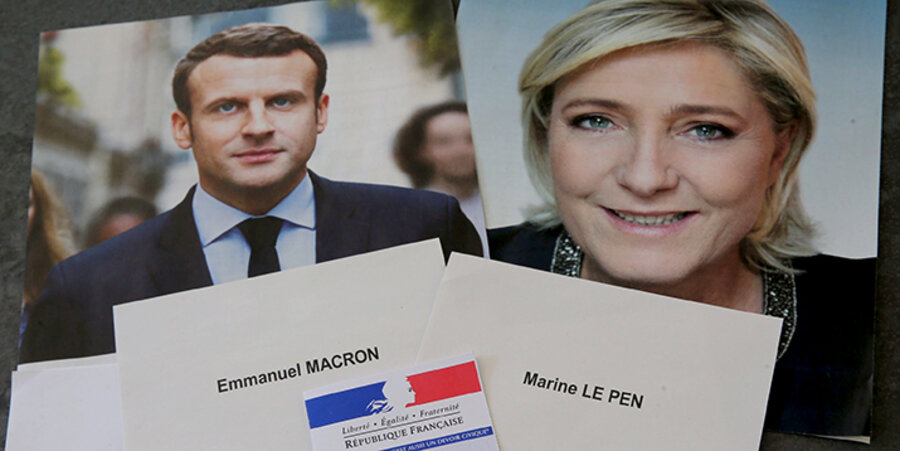 Bei der Stichwahl am 7. Mai treten Macron und Le Pen gegeneinander an. Foto: picture-alliance/Jean-François Frey/MAXPPP/dpa