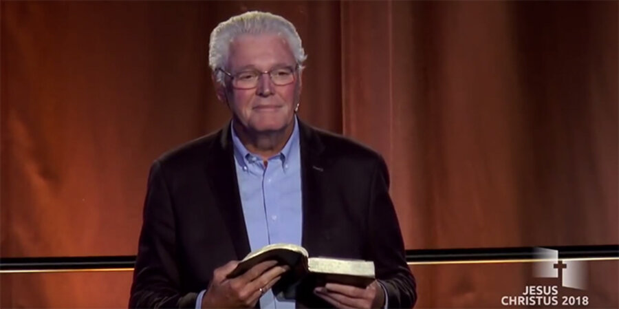 Der Vorsitzende des Netzwerks „Bibel und Bekenntnis“, Ulrich Parzany. Screenshot: YouTube/Jesus Christus 2018