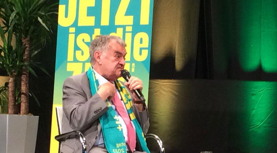Der nordrhein-westfälische Innenminister Herbert Reul sprach auf dem 38. Kirchentag in Nürnberg. Foto: IDEA/David Wengenroth