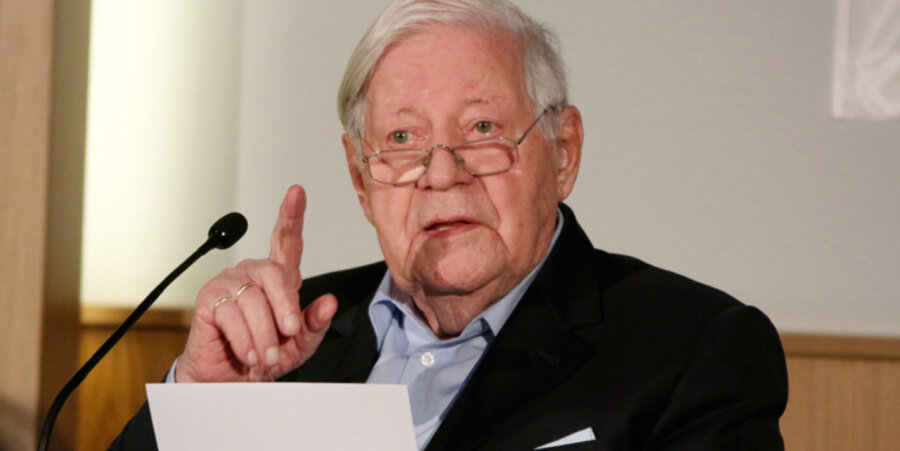 Altbundeskanzler Helmut Schmidt. Foto: picture-alliance/Geisler-Fotopress