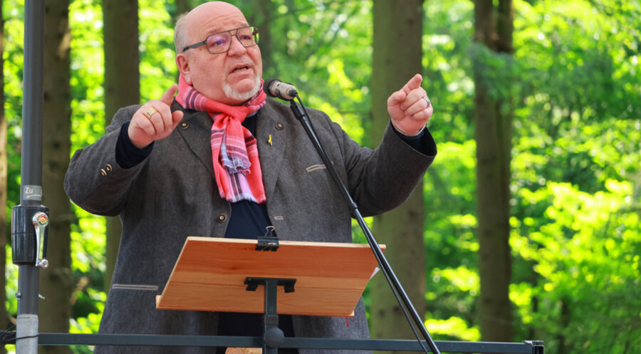 „Pfingsten fängt bei mir – fängt bei Dir an“, sagte Johannes Vogel. Foto: Thomas Zimmermann