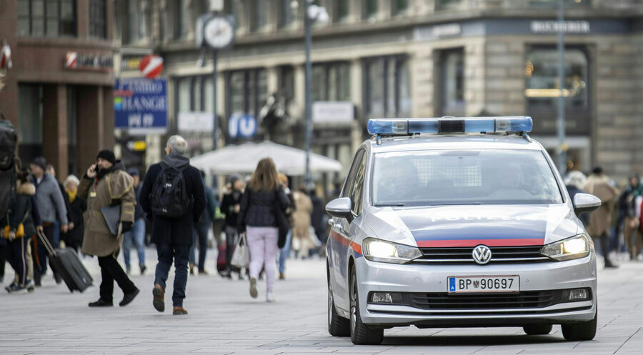 Die Wiener Polizei hat am Mittwochvormittag, 15. März 2023, vor einer Anschlagsgefahr in der Bundeshauptstadt gewarnt. Foto: Picture Alliance/Tobias Steinmaurer