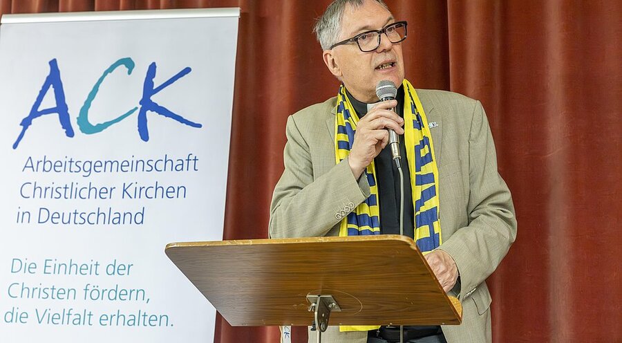 Reverend Christopher Easthill (hier auf dem diesjährigen Katholikentag in Würzburg) sprach in der Mitteilung von einem „Höhepunkt“ auf dem ökumenischen Weg. Foto: Neuapostolische Kirche Deutschland/Frank Schuldt