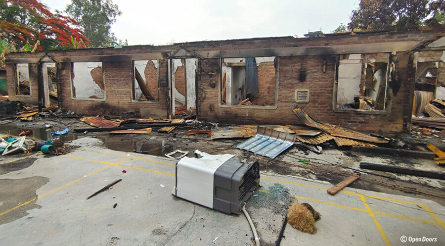 Hunderte Kirchen und Häuser von Christen wurden bei den Unruhen in Manipur zerstört. Foto: Open Doors