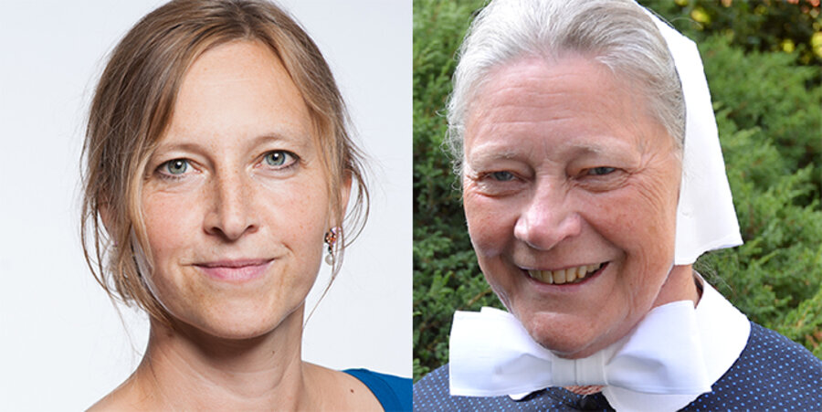 v. l.: Die Leiterin der Öffentlichkeitsarbeit der EKBO, Amet Bick, und die Diakonisse und Predigerin der Landeskirchlichen Gemeinschaft „Haus Gotteshilfe“ Rosemarie Götz. Fotos: Heidi Scherm; Privat
