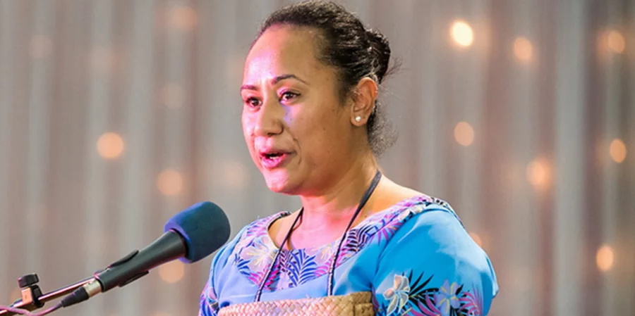 Die Theologiestudentin Adi Mariana Waqa auf der 13. Weltmissionskonferenz in Arusha. Foto: WCC/Albin Hillert