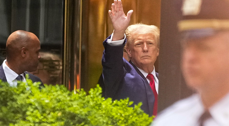 Ex-Präsident Donald Trump wurde in allen Punkten wegen der Verschleierung von Schweigegeld schuldig gesprochen. Foto: picture alliance / NurPhoto | John Nacion
