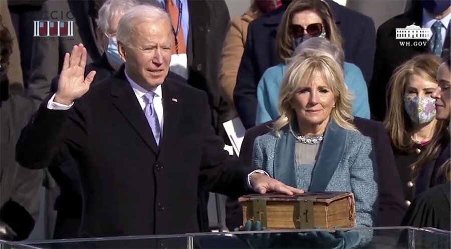 Joe Biden beim Ablegen des Amtseids. Foto: whitehouse.gov