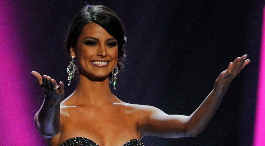 Stefanía Fernández ist Miss Universe 2009. Foto: picture alliance / dpa | Paul Buck