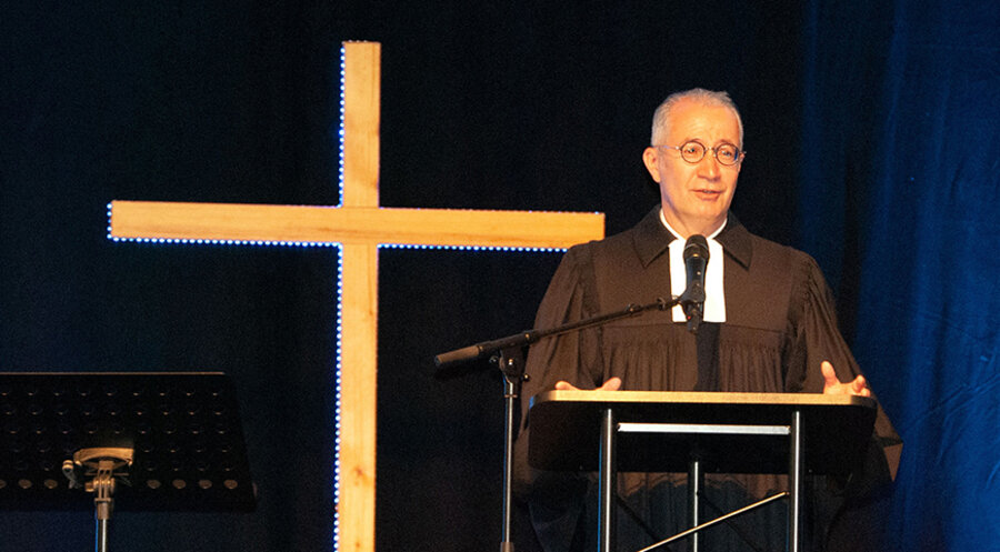 Pastor Ralf Richter, beim „Krelinger Tag“ am 1. Mai. Foto: Privat