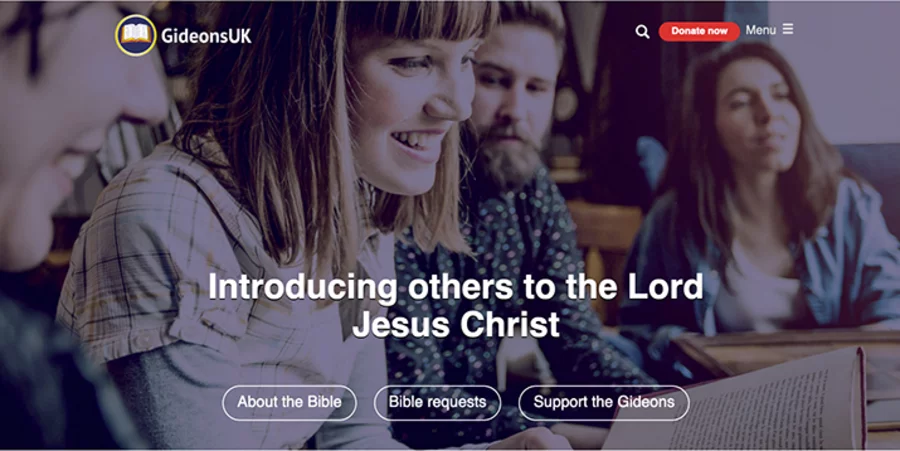 Weil die britischen Gideons einen Streit um Markenrechte verloren haben, müssen sie nun ihren Namen auf allen Medien – etwa ihrer Internetseite – ändern. Screenshot: www.gideonsuk.com