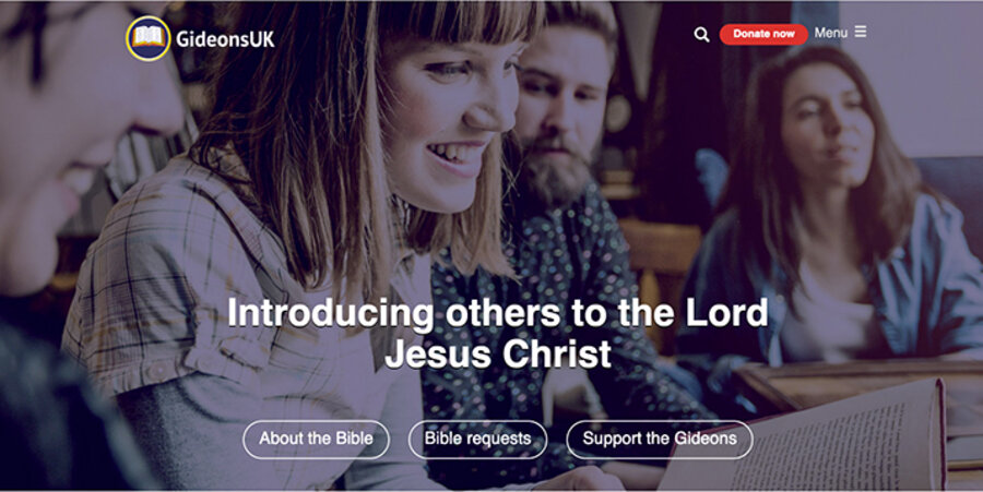 Weil die britischen Gideons einen Streit um Markenrechte verloren haben, müssen sie nun ihren Namen auf allen Medien – etwa ihrer Internetseite – ändern. Screenshot: www.gideonsuk.com