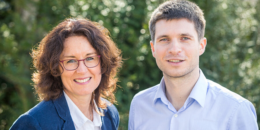 Die beiden Neuen an der Spitze der Kaufbeurer Hilfsorganisation humedica: Heinke Rauscher und Johannes Peter. Foto: Christoph Jorda