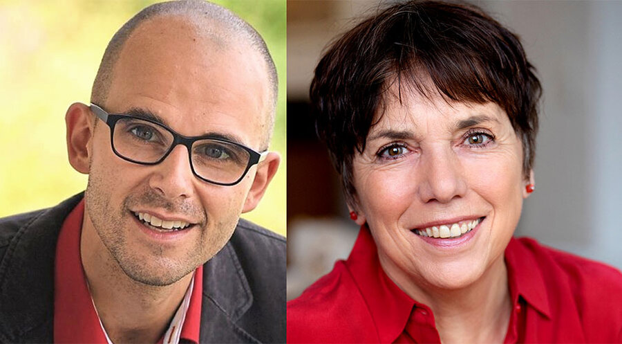 Der promovierte Theologe und Pfarrer, Jonathan C. Kühn und die ehemalige Ratsvorsitzende der Evangelischen Kirche in Deutschland, Margot Käßmann. Fotos: Christiane Wrenger/Julia Baumgart