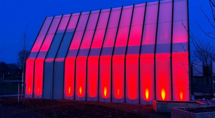 Die großen Kirchen präsentieren sich auf der Ladesgartenschau NRW in Neuss mit einer ökumenischen „Licht.Kirche“. Foto: Erzbistum Köln/Maximilian Leusch