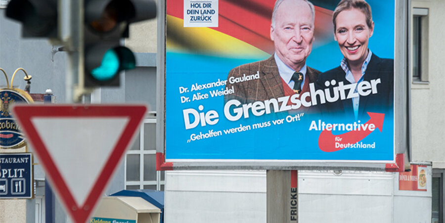 Die AfD hatte mit dem Schutz der deutschen Grenzen geworben und damit, laut Wallmann, viele Wähler angezogen. Foto: picture-alliance/Armin Weigel/dpa