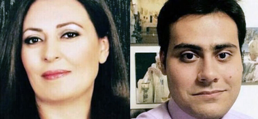 Im Gefängnis: Anousheh Reza-baksh und ihr Sohn Soheil Zagarzadeh Sani. Fotos: Privat
