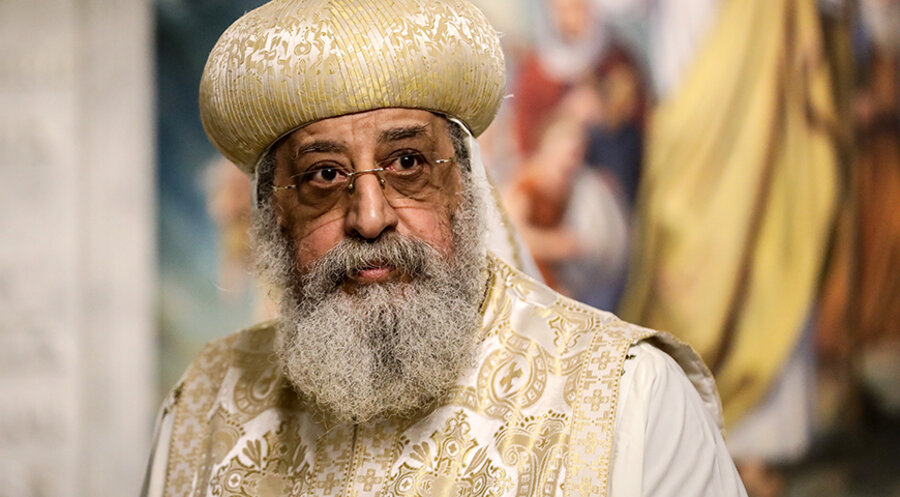 Das Oberhaupt der koptisch-orthodoxen Kirche, Papst Tawadros II. Foto: picture-alliance/dpa
