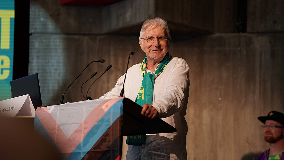 Der Ex-Priester und Autor Pierre Stutz sprach beim Kirchentag über Sexualität. Foto: IDEA/Valentin Schmid