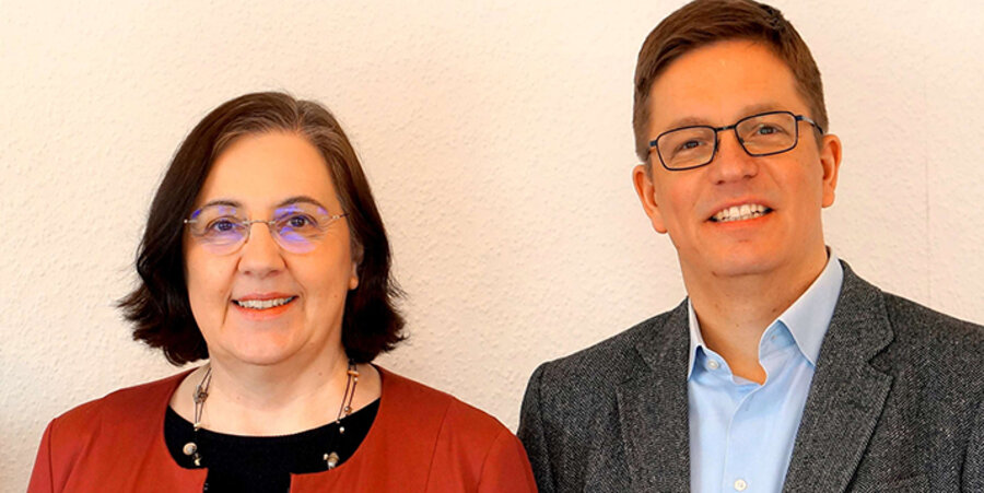 v. l.: Sabine Bockel, neue stellvertretende Gesamtleiterin, und Alexander Hirsch, neuer Gesamtleiter der Anskar-Kirche Deutschland. Foto: Anskar-Kirche Deutschland