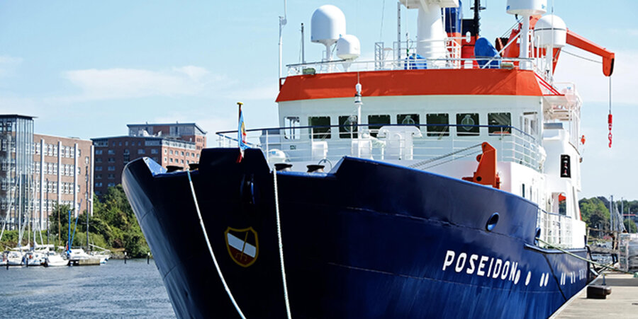Die Umbauarbeiten an dem Schiff, die wegen des Corona-„Lockdowns“ im spanischen Hafen Burriana unterbrochen werden mussten, seien fast beendet. Foto: Jan Steffen/GEOMAR 