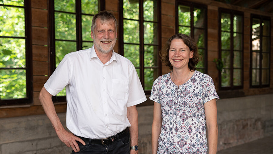 v.l.: Jürgen Sachs und Simone Schwab. Foto: OM/Achim Schneider