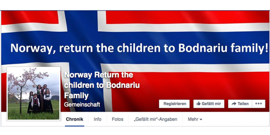 Die Seite der Petition auf facebook, durch die die Eltern hoffen, ihre Kinder wieder zu bekommen. Screenshot: facebook.de