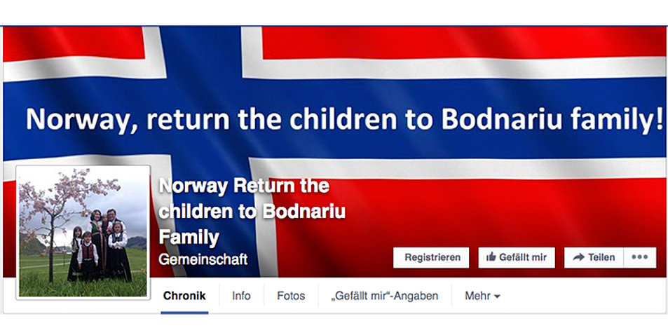 Die Seite der Petition auf facebook, durch die die Eltern hoffen, ihre Kinder wieder zu bekommen. Screenshot: facebook.de