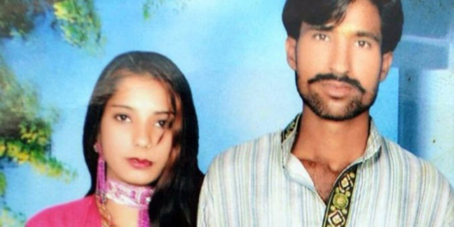 Shama Bibi (26) und Shahzad Masih (28) wurden Anfang November 2014 von einem Mob in einem Ziegelofen lebendig verbrannt. Foto: Asianews