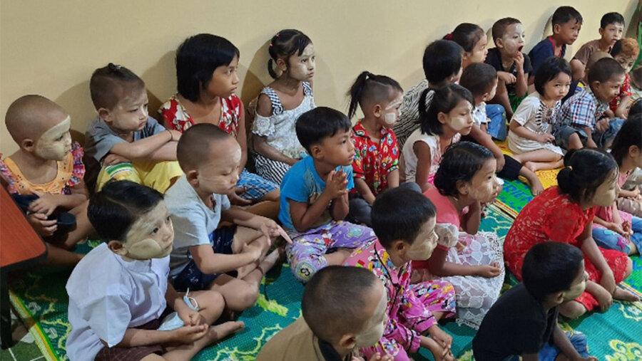 In den neuen HelpMy-Kindergärten in Yangon
werden rund 90 Kinder betreut. Foto: HelpMy e.V.